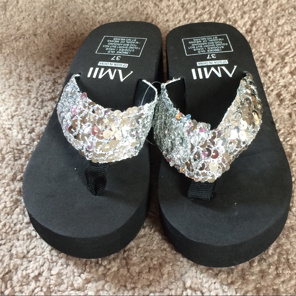 Bling Wedge Flip-Flops - Picture 4 of 5